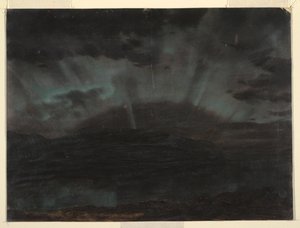 オーロラボレアリス山メイン州バーハーバーの砂漠島、1860年9月 作： Frederic Edwin Church